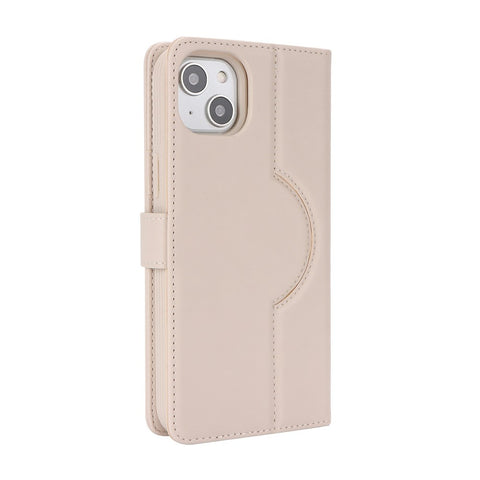 For iPhone 15 Plus / 14 Plus Wallet Case Compatible with MagSafe Anti-Drop Detachable PU Leather Phone Cover