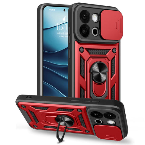 For OnePlus 13s 5G  /  13T 5G Case with Slide Camera Lid PC + TPU Kickstand Phone Cover