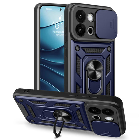 For OnePlus 13s 5G  /  13T 5G Case with Slide Camera Lid PC + TPU Kickstand Phone Cover