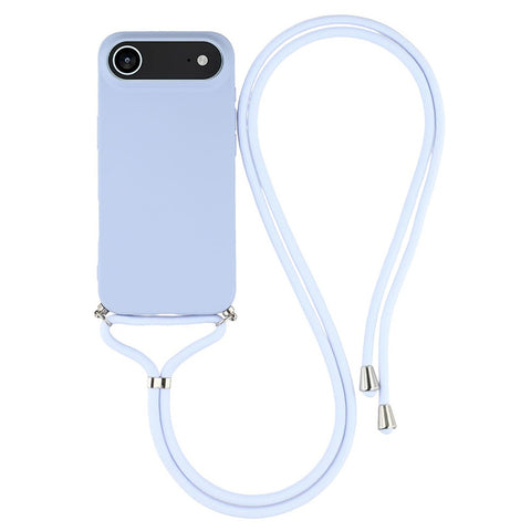 For iPhone Air Case Soft TPU Fiber Lining Phone Cover with Shoulder Strap