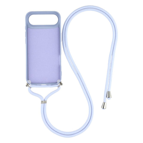 For iPhone Air Case Soft TPU Fiber Lining Phone Cover with Shoulder Strap