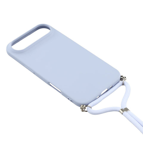 For iPhone Air Case Soft TPU Fiber Lining Phone Cover with Shoulder Strap