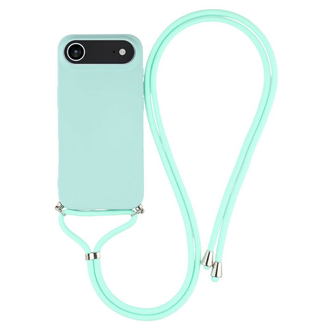 For iPhone Air Case Soft TPU Fiber Lining Phone Cover with Shoulder Strap