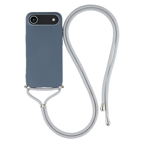 For iPhone Air Case Soft TPU Fiber Lining Phone Cover with Shoulder Strap