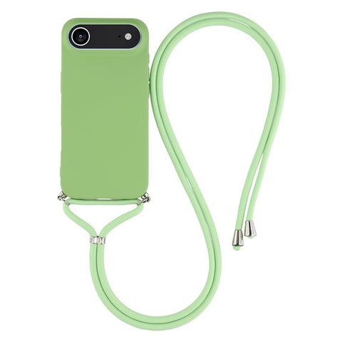 For iPhone Air Case Soft TPU Fiber Lining Phone Cover with Shoulder Strap