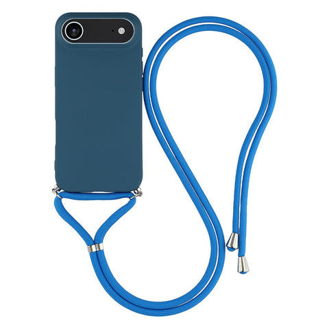 For iPhone Air Case Soft TPU Fiber Lining Phone Cover with Shoulder Strap