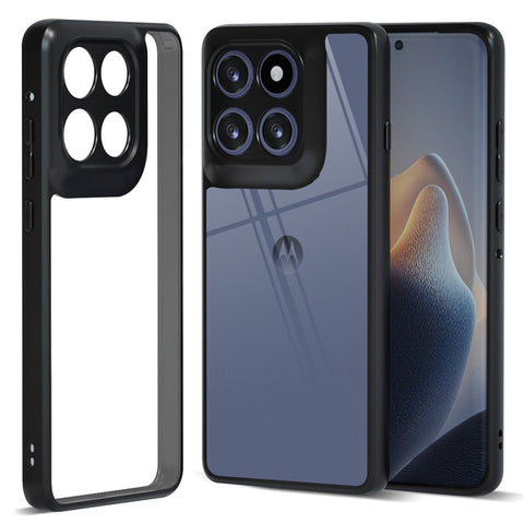 IBMRS For Motorola Edge 60 Fusion 5G / Edge 60 5G Case Soft TPU Frame Hard PC Back Anti-Fall Phone Cover