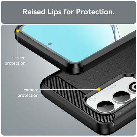 For Oppo A5 5G / A5 4G Case Protective Phone Cover Carbon Fiber Texture Brushed