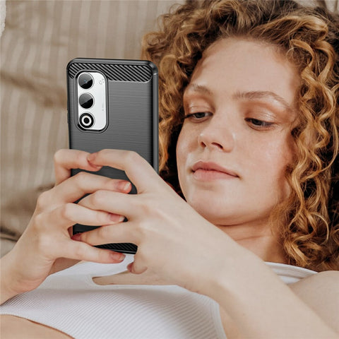 For Oppo A5 5G / A5 4G Case Protective Phone Cover Carbon Fiber Texture Brushed