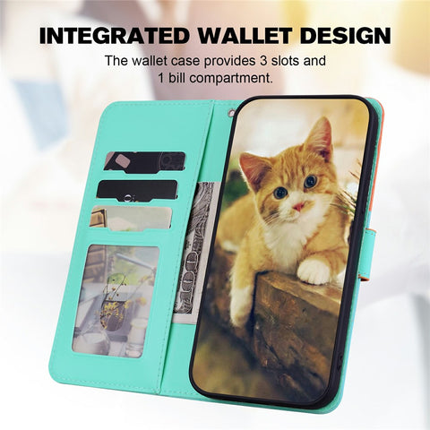 Cartoon Pet Series for Xiaomi 14T Pro Wallet Phone Case Splicing Leather Flip Cover