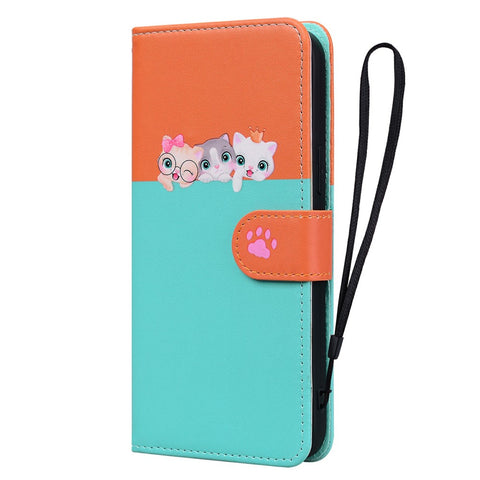 Cartoon Pet Series for Xiaomi 14T Pro Wallet Phone Case Splicing Leather Flip Cover
