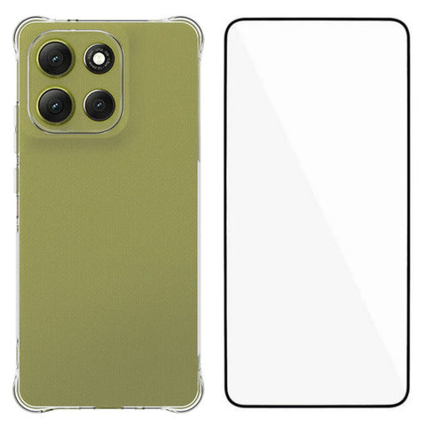 WANLONFENG For Motorola Moto G86 5G Case  WL Series 2.0mm TPU Phone Cover with Tempered Glass Film