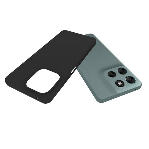 WANLONFENG For Motorola Moto G56 5G TPU Case  MS Series Matte Back Cover with Tempered Glass (Big Hole Lens)