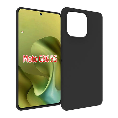 WANLONFENG For Motorola Moto G86 5G TPU Case  MS Series Matte Back Cover with Tempered Glass (Big Hole Lens)