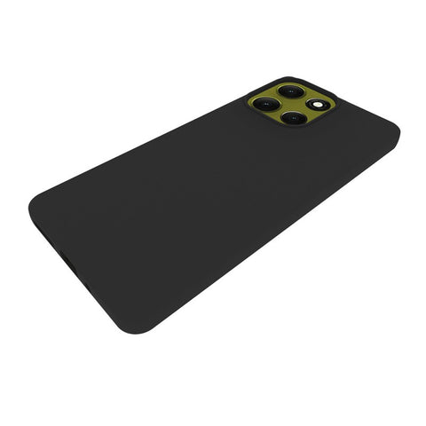 WANLONFENG For Motorola Moto G86 5G TPU Case  MS Series Matte Back Cover with Tempered Glass (Big Hole Lens)