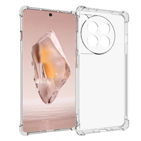 WANLONFENG For OnePlus 12R 5G / OnePlus Ace 3 5G Clear TPU Case  TM Series 2.0mm Phone Back Cover