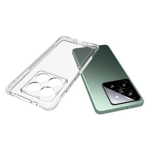 WANLONFENG For Xiaomi 14T Pro Clear TPU Case  TM Series 2.0mm Phone Back Cover