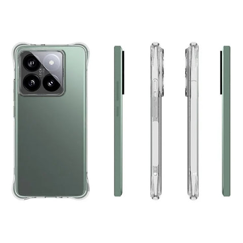WANLONFENG For Xiaomi 14T Pro Clear TPU Case  TM Series 2.0mm Phone Back Cover