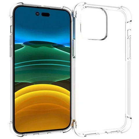 WANLONFENG For iPhone 12 Pro Max 6.7 inch Back Cover  TM Series 2.0mm Clear TPU Phone Case (Big Lens Hole)