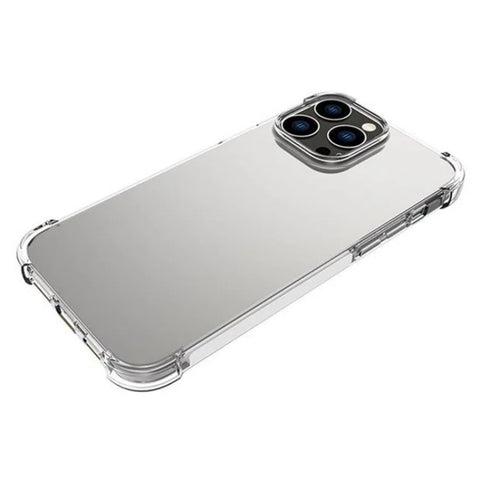 WANLONFENG For iPhone 12 Pro Max 6.7 inch Back Cover  TM Series 2.0mm Clear TPU Phone Case (Big Lens Hole)