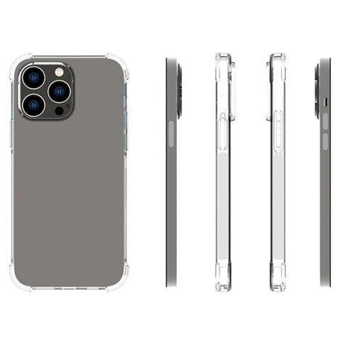 WANLONFENG For iPhone 12 Pro Max 6.7 inch Back Cover  TM Series 2.0mm Clear TPU Phone Case (Big Lens Hole)