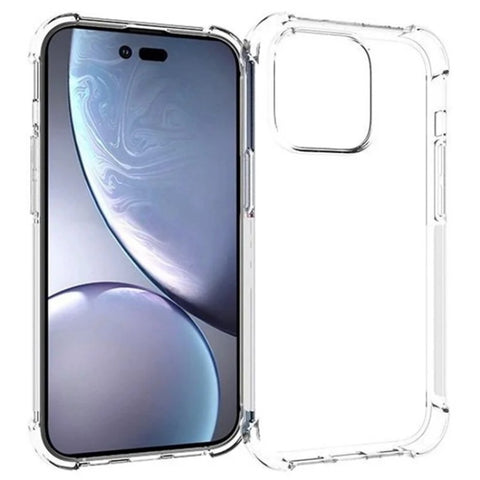 WANLONFENG For iPhone 12 Pro 6.1 inch Back Cover  TM Series 2.0mm Clear TPU Phone Case (Big Lens Hole)