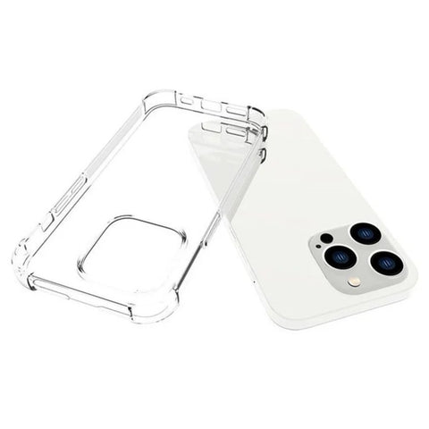 WANLONFENG For iPhone 12 Pro 6.1 inch Back Cover  TM Series 2.0mm Clear TPU Phone Case (Big Lens Hole)