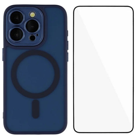 WANLONFENG For iPhone 12 Pro 6.1 inch Case Compatible with MagSafe  QB Series PC TPU Phone Cover with Screen Film