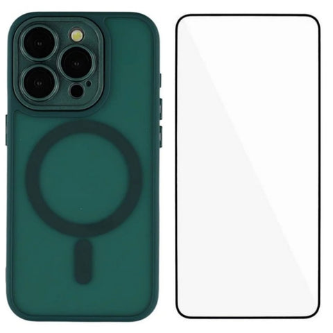 WANLONFENG For iPhone 12 Pro Max 6.7 inch Case Compatible with MagSafe  QB Series PC TPU Phone Cover with Screen Film