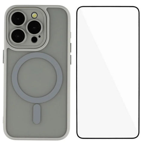 WANLONFENG For iPhone 12 Pro Max 6.7 inch Case Compatible with MagSafe  QB Series PC TPU Phone Cover with Screen Film