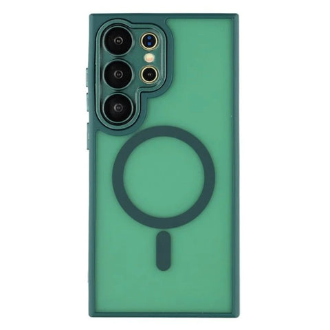 For Samsung Galaxy S23 Ultra Magnetic Case WANLONFENG QB Series PC TPU Phone Cover with Screen Film