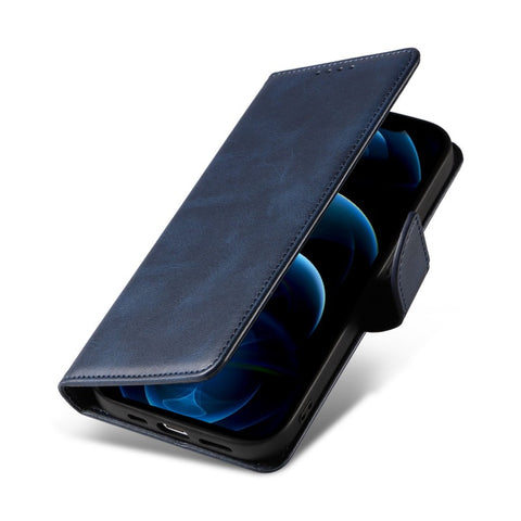 WANLONFENG For iPhone 12 Pro 6.1 inch Leather Case  NW Series Calf Texture Flip Wallet Phone Cover