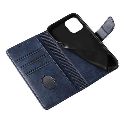 WANLONFENG For iPhone 12 Pro 6.1 inch Leather Case  NW Series Calf Texture Flip Wallet Phone Cover
