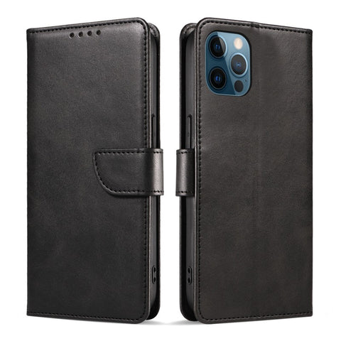 WANLONFENG For iPhone 12 Pro 6.1 inch Leather Case  NW Series Calf Texture Flip Wallet Phone Cover