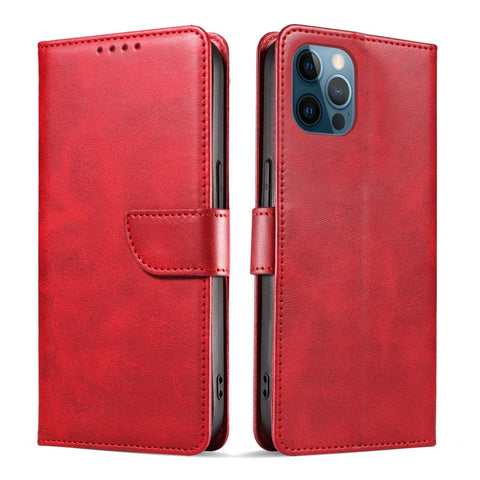 WANLONFENG For iPhone 12 Pro 6.1 inch Leather Case  NW Series Calf Texture Flip Wallet Phone Cover