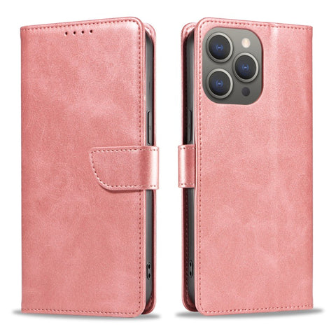 WANLONFENG For iPhone 12 Pro Max 6.7 inch Leather Case  NW Series Calf Texture Flip Wallet Phone Cover