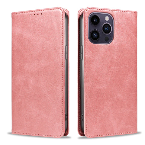 WANLONFENG For iPhone 12 Pro Max 6.7 inch Wallet Case  NW1 Series Magnetic Closure Calf Texture Leather Phone Cover