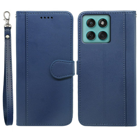 For Motorola Edge 60 Fusion 5G Wallet Case Magnetic Snap Leather Phone Cover with Strap