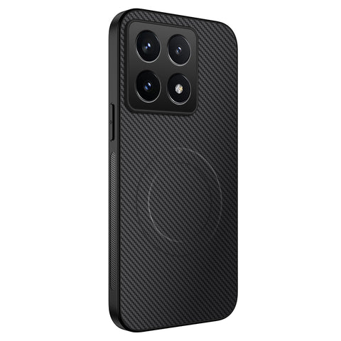 WANLONFENG For Xiaomi 14T Pro Magnetic Case  TQ Series Carbon Fiber Texture PC TPU Phone Cover