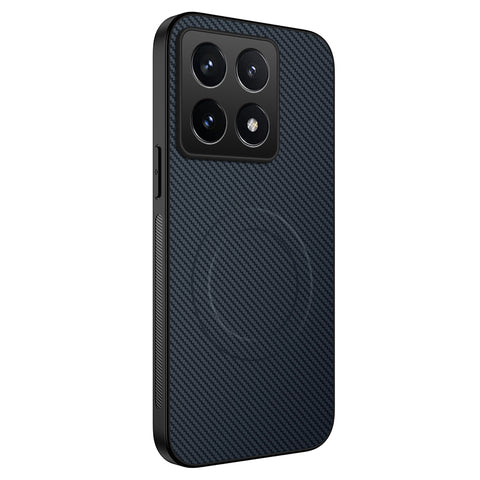 WANLONFENG For Xiaomi 14T Pro Magnetic Case  TQ Series Carbon Fiber Texture PC TPU Phone Cover