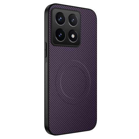 WANLONFENG For Xiaomi 14T Pro Magnetic Case  TQ Series Carbon Fiber Texture PC TPU Phone Cover