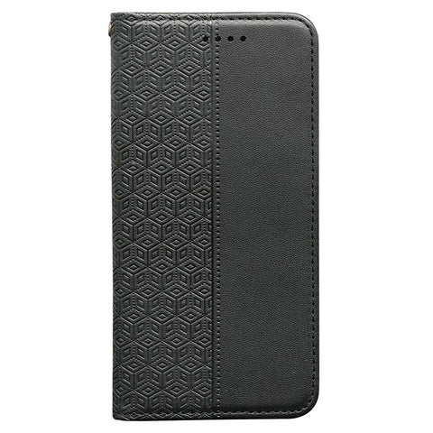 For Motorola Edge 60 Fusion 5G Wallet Phone Case Checkered Pattern Imprint Leather Flip Cover with Wrist Strap