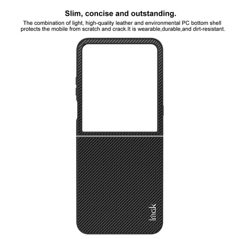 IMAK Ruiyi Series for Motorola Razr 70 Ultra Razr Ultra (2026) / Razr 60 Ultra 5G Razr Ultra (2025) Case Carbon Fiber Texture Leather + PC Phone Cover