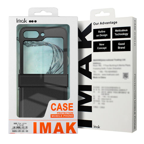 IMAK Ruiyi Series for Motorola Razr 70 Ultra Razr Ultra (2026) / Razr 60 Ultra 5G Razr Ultra (2025) Case Carbon Fiber Texture Leather + PC Phone Cover
