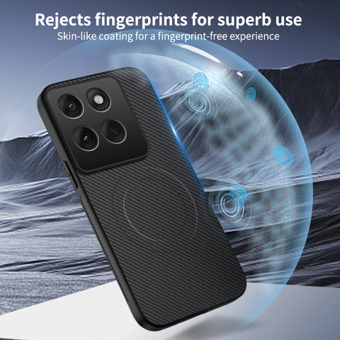 WANLONFENG For Motorola Edge 60 5G / Motorola Edge 60 Fusion 5G Case Magnetic Case  TQ Series Carbon Fiber Texture PC TPU Phone Cover