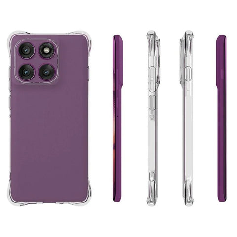 WANLONFENG For Motorola Edge 60 Pro 5G Clear TPU Case  TM Series 2.0mm Phone Back Cover