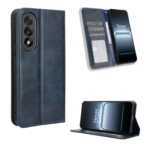 For OnePlus Nord 5 5G / Ace 5 Ultra 5G Leather Case Wallet Stand Retro Texture Phone Cover
