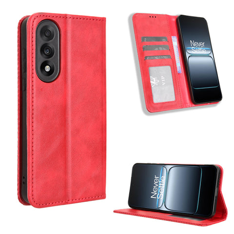 For OnePlus Nord 5 5G / Ace 5 Ultra 5G Leather Case Wallet Stand Retro Texture Phone Cover