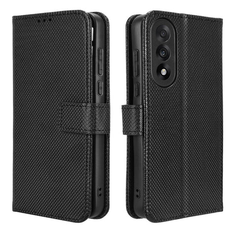 For OnePlus Nord 5 5G / Ace 5 Ultra 5G Leather Wallet Case with Strap Diamond Texture Phone Cover