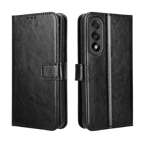 For OnePlus Nord 5 5G / Ace 5 Ultra 5G PU Leather Case with Strap Crazy Horse Texture Phone Wallet Cover
